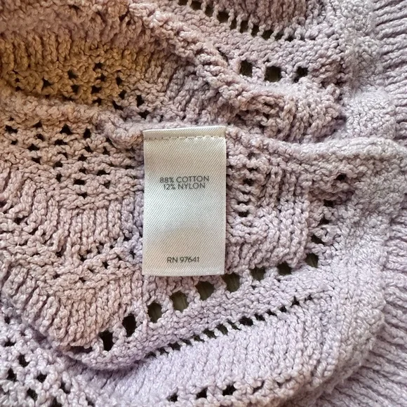 J. Jill Light Purple Geometric Sweater W/ 3/4 sleeves - XL Petite - Picture 6 of 7